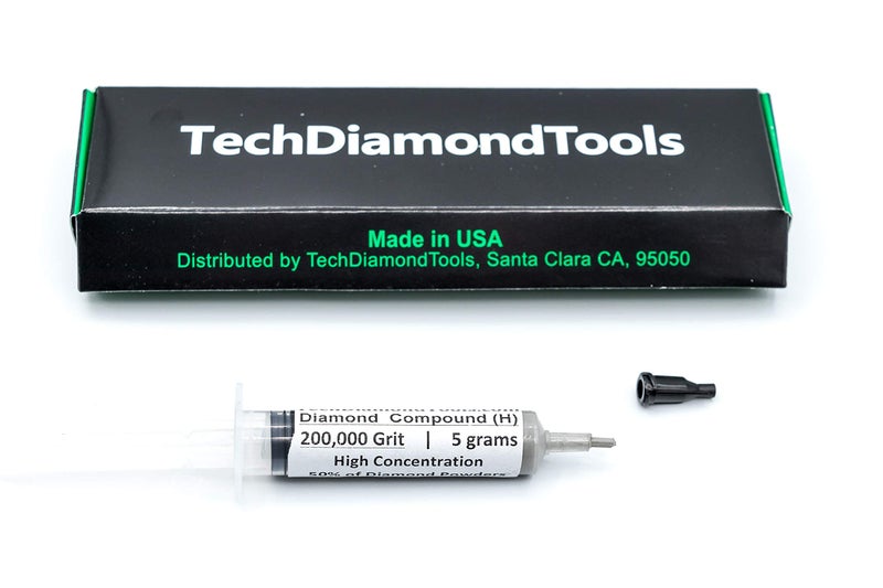 TechDiamondTools Diamond Polishing Compound Polishing Paste USA Made 200,000 Grit 0-0.1 Microns for Marble Glass Metal Rock Jewelry Resin Silver Chrome Gemstone with High Concentration Diamond Powder - Image 2